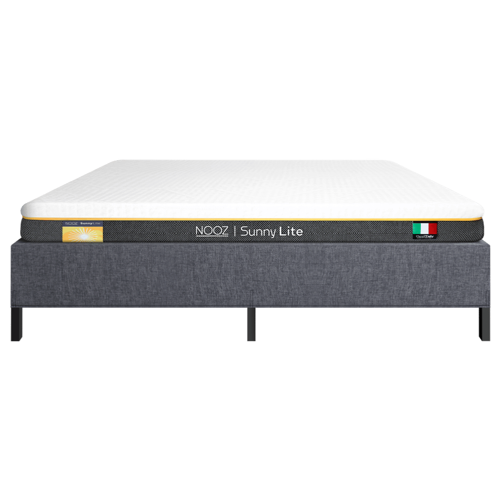 ที่นอนยางพาราแท้ 5 ฟุต NOOZ SUNNY LITE EVO  มาพร้อมกับฐานเตียง 5 ฟุต NOOZ PIXEL BED FRAME (ไม่มีหัวเตียง)